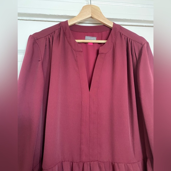 Burgundy Vince Camuto long sleeve lose fit fall dress size XL NWT - Picture 3 of 7